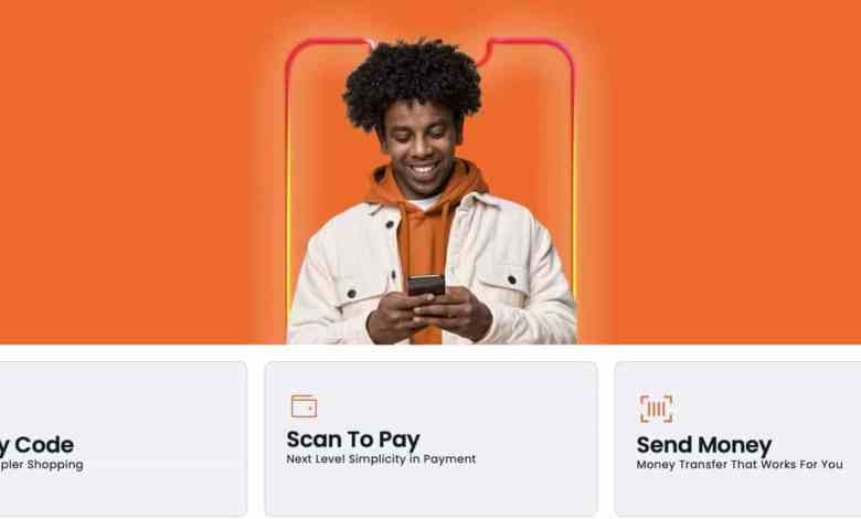 A smiling man using his smartphone, with LOOP app features highlighted below, showcasing options for "Pay By Code," "Scan To Pay," and "Send Money," representing the convenience and simplicity of LOOP's digital payment solutions.