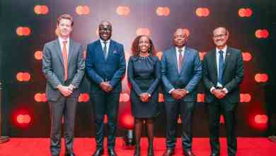 (L-R): Mark Elliott, Division President, Africa, Mastercard; Dr Nkundwe Mwasaga, Director General, ICT Commission; Elsie Wachira-Kaguru, Director, Account Management, East Africa, Mastercard; Sadiki Nyanzowa, Ag. Director, Financial Deepening and Inclusion, Bank of Tanzania; and Shehryar Ali, SVP and Country Manager for East Africa and Indian Ocean Islands, Mastercard at the inaugural Mastercard Tanzania Industry Forum.